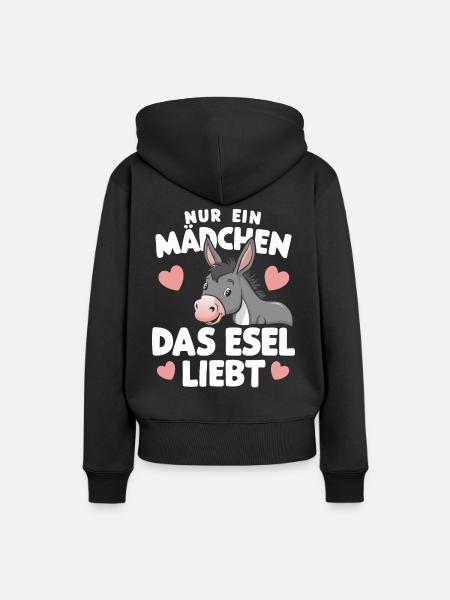Esel Eselchen Maultier Muli - Frauen Premium Bio Hoodie - Schwarz