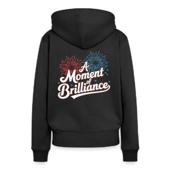 Pyrotechnie Feux d’artifice Pyrotechnie - Sweat à capuche Premium bio Femme - noir - Dos - Julia (174cm)