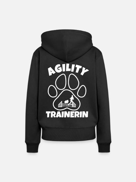 Agility Trainerin - Frauen Premium Bio Hoodie - Schwarz