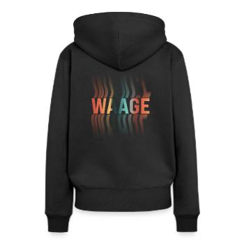 Waage Sternzeichen - Frauen Premium Bio Hoodie - Schwarz - Hinten - Julia (174cm)