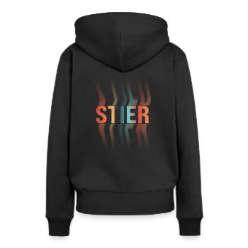 Stier Sternzeichen - Frauen Premium Bio Hoodie - Schwarz - Hinten - Julia (174cm)
