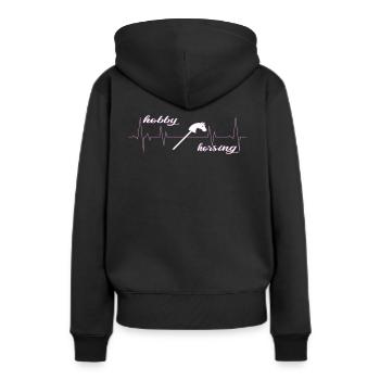 Hobby Horsing Heartbeat Hobby Horse - Sweat à capuche Premium bio Femme - noir - Dos - Julia (174cm)