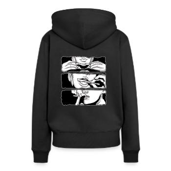 Weed Fumeurs Cannabis Marijuana Enthusiast Pot - Sweat à capuche Premium bio Femme - noir - Dos - Julia (174cm)
