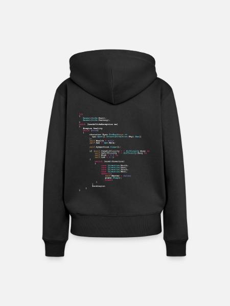 Programmierer Humor Code - für Software-Entwickler - Frauen Premium Bio Hoodie - Schwarz