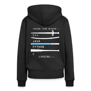 Program - Women’s Premium Organic Hoodie - black - Back - Julia (174cm)