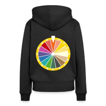 roue de la fortune - Sweat à capuche Premium bio Femme - noir - Dos - Julia (174cm)