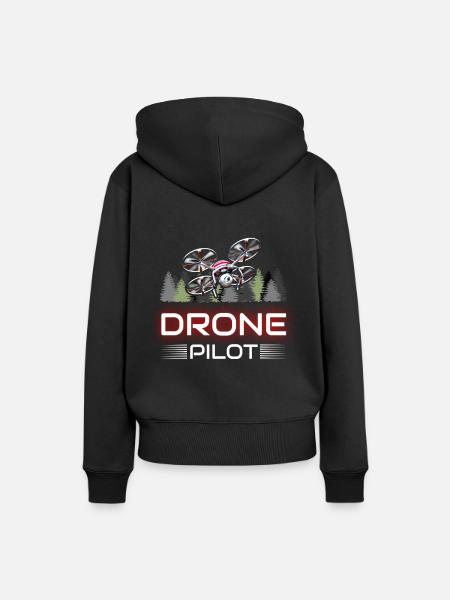 Drohnenpilot - Quadcopter - Frauen Premium Bio Hoodie - Schwarz
