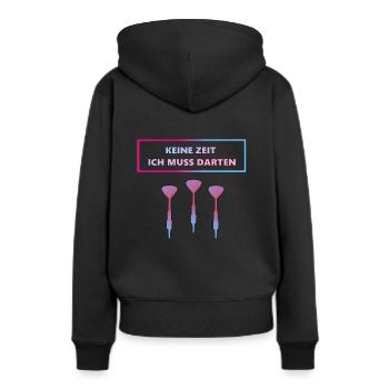Fléchettes fléchettes fléchettes - Sweat à capuche Premium bio Femme - noir - Dos - Julia (174cm)