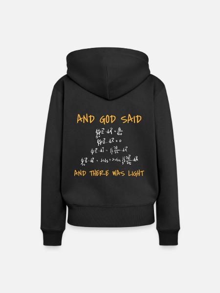 Maxwell Gleichung Lustige Physik Witz Professor - Frauen Premium Bio Hoodie - Schwarz