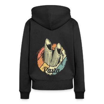Pâtes pâtes - Sweat à capuche Premium bio Femme - noir - Dos - Julia (174cm)