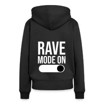 Rave Fashion Sur Techno Raver - Sweat à capuche Premium bio Femme - noir - Dos - Julia (174cm)