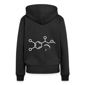 Adrénaline Parapente - Sweat à capuche Premium bio Femme - noir - Dos - Julia (174cm)