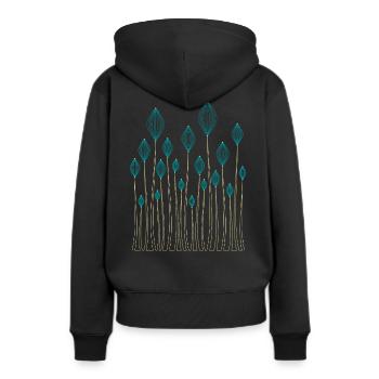 Plantes décoratives - Sweat à capuche Premium bio Femme - noir - Dos - Julia (174cm)