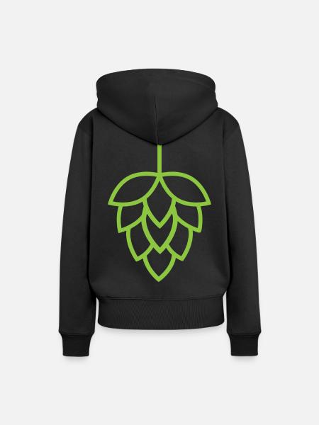 Bier Hopfen - Frauen Premium Bio Hoodie - Schwarz