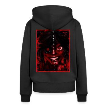 Demonic Girls - Little Bite - Frauen Premium Bio Hoodie - Schwarz - Hinten - Julia (174cm)