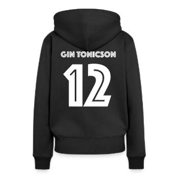Gin | Football, Footballer, European Championship, World Cup, Beer, Party - Women’s Premium Organic Hoodie - black - Back - Julia (174cm)