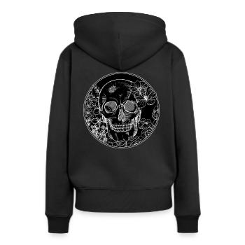 love Nature Dead - Frauen Premium Bio Hoodie - Schwarz - Hinten - Julia (174cm)
