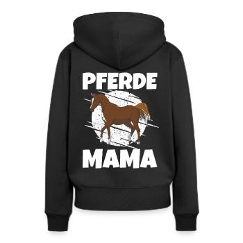 Pferde mama Pferd Besitzerin - Frauen Premium Bio Hoodie - Schwarz - Hinten - Julia (174cm)