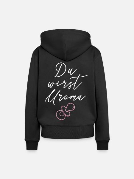 Du wirst Uroma! - Frauen Premium Bio Hoodie - Schwarz