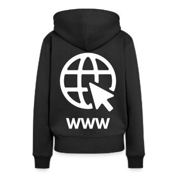 l'Internet - Sweat à capuche Premium bio Femme - noir - Dos - Julia (174cm)