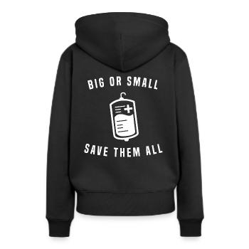 Chemotherapie Krebs - Frauen Premium Bio Hoodie - Schwarz - Hinten - Julia (174cm)