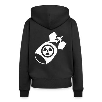 bombe atomique - Sweat à capuche Premium bio Femme - noir - Dos - Julia (174cm)