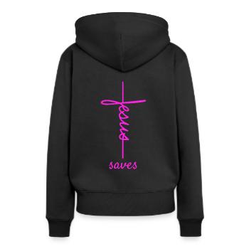 Dons chrétiens Christianisme Jésus Bible - Sweat à capuche Premium bio Femme - noir - Dos - Julia (174cm)