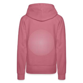 Halftone Geschenk eigenes Design - Frauen Premium Bio Hoodie - Malve - Hinten - Isabella (175cm)