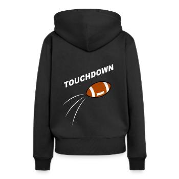 Touchdown Football américain Design - Sweat à capuche Premium bio Femme - noir - Dos - Julia (174cm)