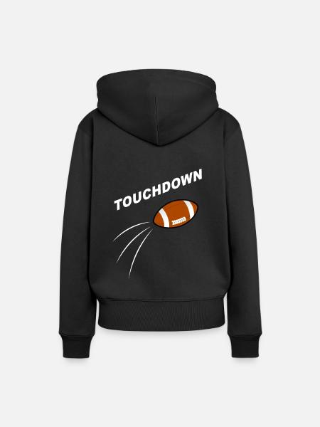 Touchdown American Football Design - Frauen Premium Bio Hoodie - Schwarz