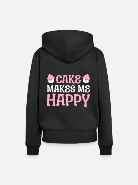 Ich liebe Backen Bäcker - Frauen Premium Bio Hoodie - Schwarz