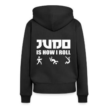 Judo-Kampfkunst Judoka - Frauen Premium Bio Hoodie - Schwarz - Hinten - Julia (174cm)