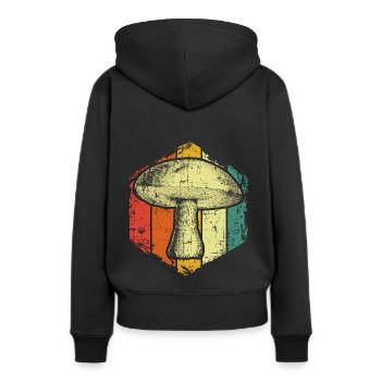 Champ magique Drogue - Sweat à capuche Premium bio Femme - noir - Dos - Julia (174cm)