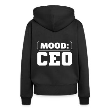 Lustiger Manager Hausmeister in einem Hotel - Frauen Premium Bio Hoodie - Schwarz - Hinten - Julia (174cm)