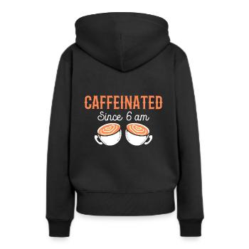 Lustiger Barista Kaffeeserver - Frauen Premium Bio Hoodie - Schwarz - Hinten - Julia (174cm)