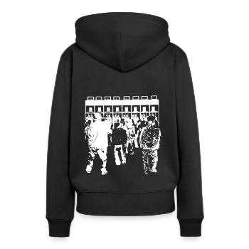 006 soundsystem 23 - Frauen Premium Bio Hoodie - Schwarz - Hinten - Julia (174cm)