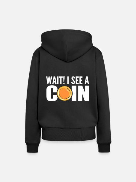 Münzen sammeln Münzsammler - Frauen Premium Bio Hoodie - Schwarz