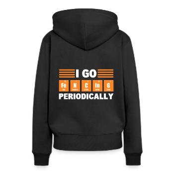 Fechtsport Schwertkämpfer - Frauen Premium Bio Hoodie - Schwarz - Hinten - Julia (174cm)