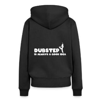 Dubstep-Liebhaber Dubstep-Künstler - Frauen Premium Bio Hoodie - Schwarz - Hinten - Julia (174cm)