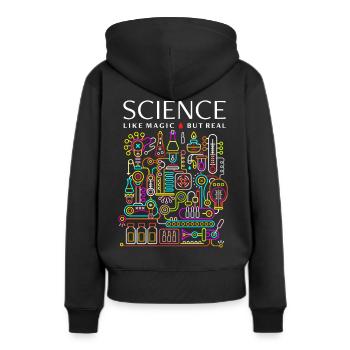 Science, Like Magic but Real - Women’s Premium Organic Hoodie - black - Back - Julia (174cm)