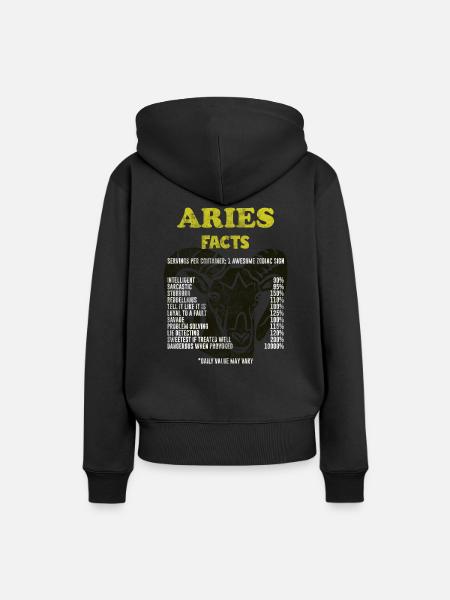 Widder - Frauen Premium Bio Hoodie - Schwarz