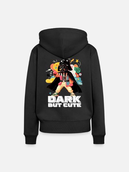 düster, aber niedlich - Frauen Premium Bio Hoodie - Schwarz