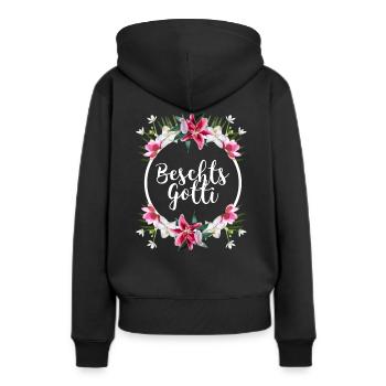 Beschts Gotti Switzerland patentante ask godmother - Women’s Premium Organic Hoodie - black - Back - Julia (174cm)