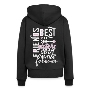 Sisters meilleurs amis pour toujours - Sweat à capuche Premium bio Femme - noir - Dos - Julia (174cm)