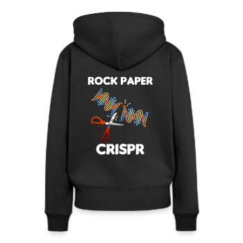 Rock Paper Crispr Génie génétique Biologie - Sweat à capuche Premium bio Femme - noir - Dos - Julia (174cm)
