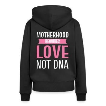 Liebevolle Mutter Sanft und liebevoll - Frauen Premium Bio Hoodie - Schwarz - Hinten - Julia (174cm)