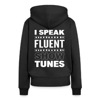 Broadway -Acteur musical ou interprète - Sweat à capuche Premium bio Femme - noir - Dos - Julia (174cm)