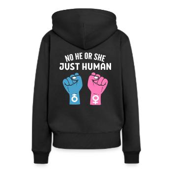 Défenseurs de l’égalité des sexes - Sweat à capuche Premium bio Femme - noir - Dos - Julia (174cm)