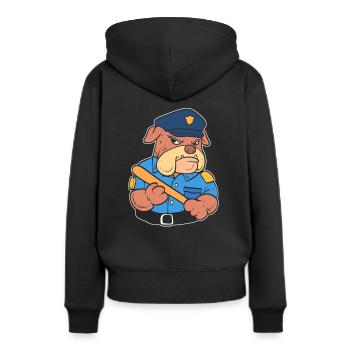 Hundepolizist Offizier - Frauen Premium Bio Hoodie - Schwarz - Hinten - Julia (174cm)