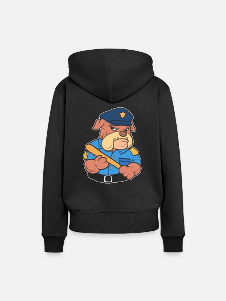 Hundepolizist Offizier - Frauen Premium Bio Hoodie - Schwarz